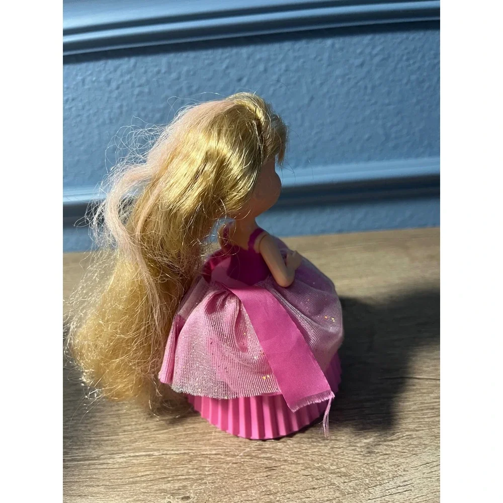 Cupcake Doll Pink‎ Glitter Dress Blonde Hair Toy For Kids